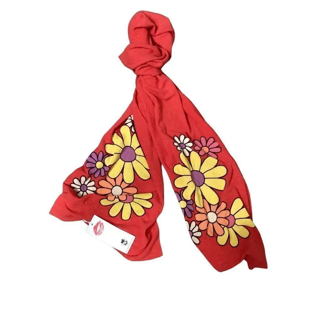 New. Wildfox red daisy scarf.  Retails $98